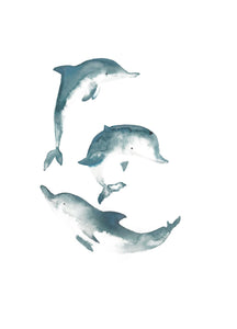 Dolphin Illustration - unframed giclee print