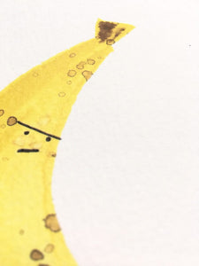 Grumpy Banana - blank greeting card