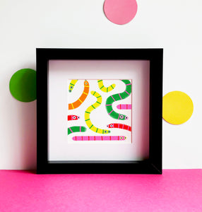 Worms - square giclee illustration print