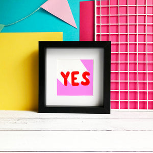 YES - square giclee illustration print