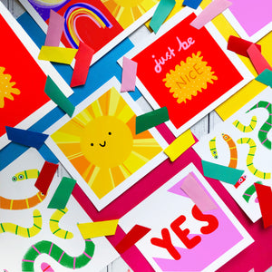 YES - square giclee illustration print