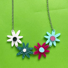 Load image into Gallery viewer, Daisy necklace - cool colours