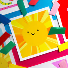 Load image into Gallery viewer, Sunshine - square giclee illustration print