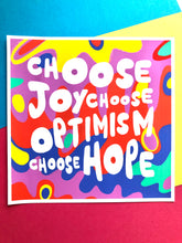Load image into Gallery viewer, Choose Joy - square giclee illustration print - second