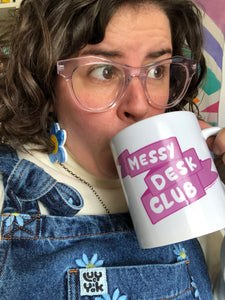 Messy Desk Club - White glossy mug