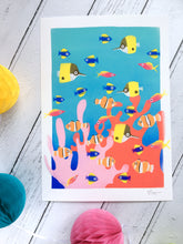Load image into Gallery viewer, Colourful Corals - digital illustration - unframed giclee print