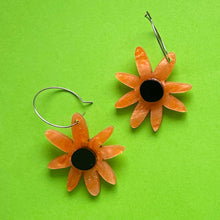 Load image into Gallery viewer, Yellow, Orange and White Daisy Dangles