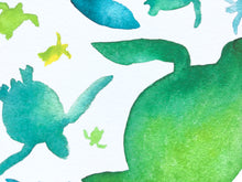 Load image into Gallery viewer, Sea Turtle illustration unframed Giclee print