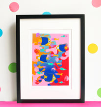Load image into Gallery viewer, Brilliant Blues - digital illustration - unframed giclee print