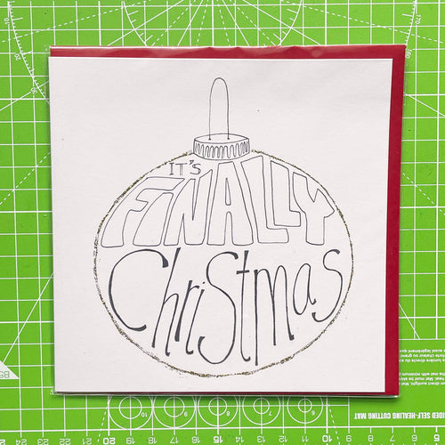 Glitter Bauble Christmas Card - from the archive