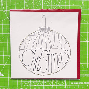 Glitter Bauble Christmas Card - from the archive