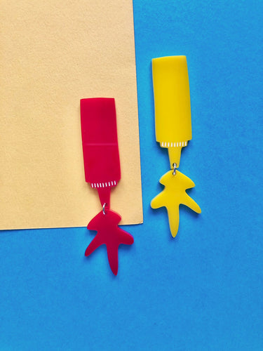 Ketchup and Mustard Earrings