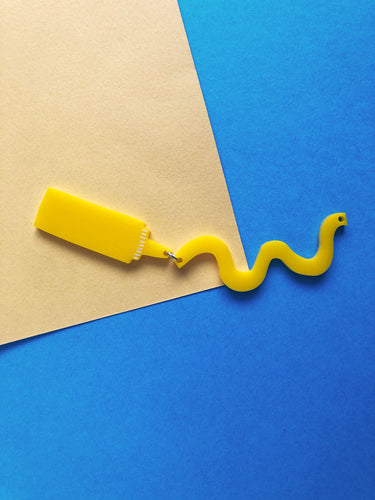 Mustard Bottle Necklace