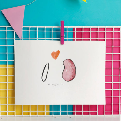 Rice and Peas Illustration - unframed giclee print