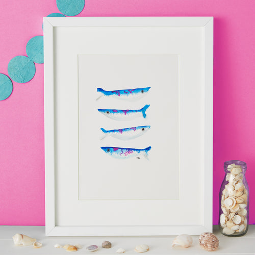 Sardine Illustration - unframed giclee print