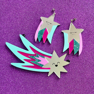 Grumpy Shooting Star Statement Earrings