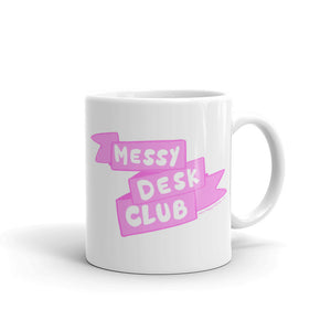 Messy Desk Club - White glossy mug